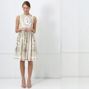 NWT VTG J Crew 2 Versailles Collectors RARE 50s Bow Coquette French Toile Dress